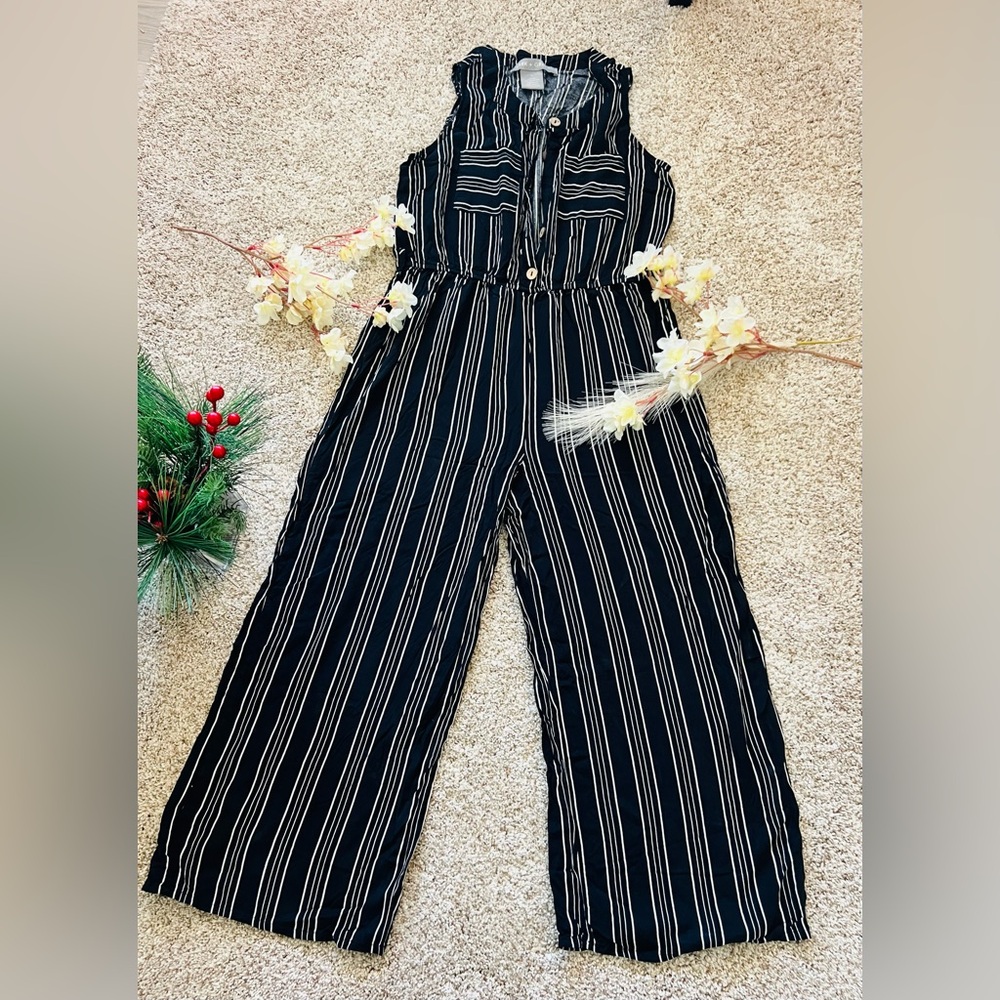 Chic Striped Sleeveless Jumpsuit
